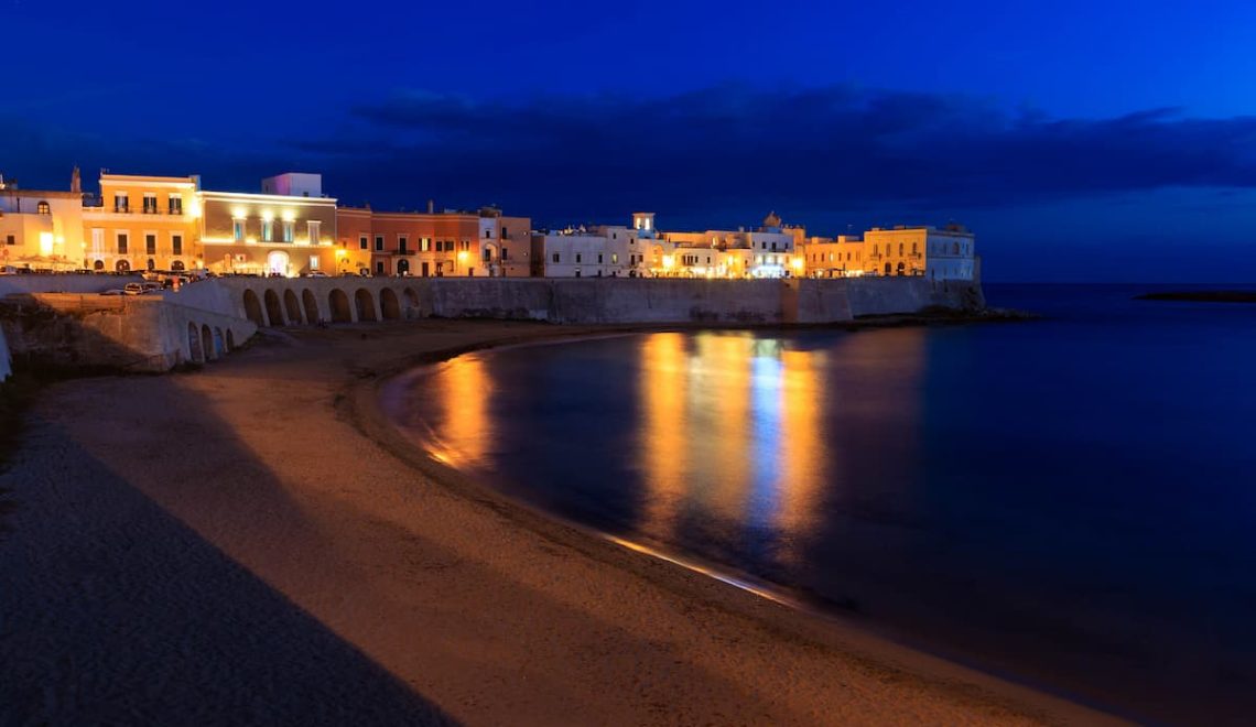 Spiaggia di Gallipoli, Salento, di notte