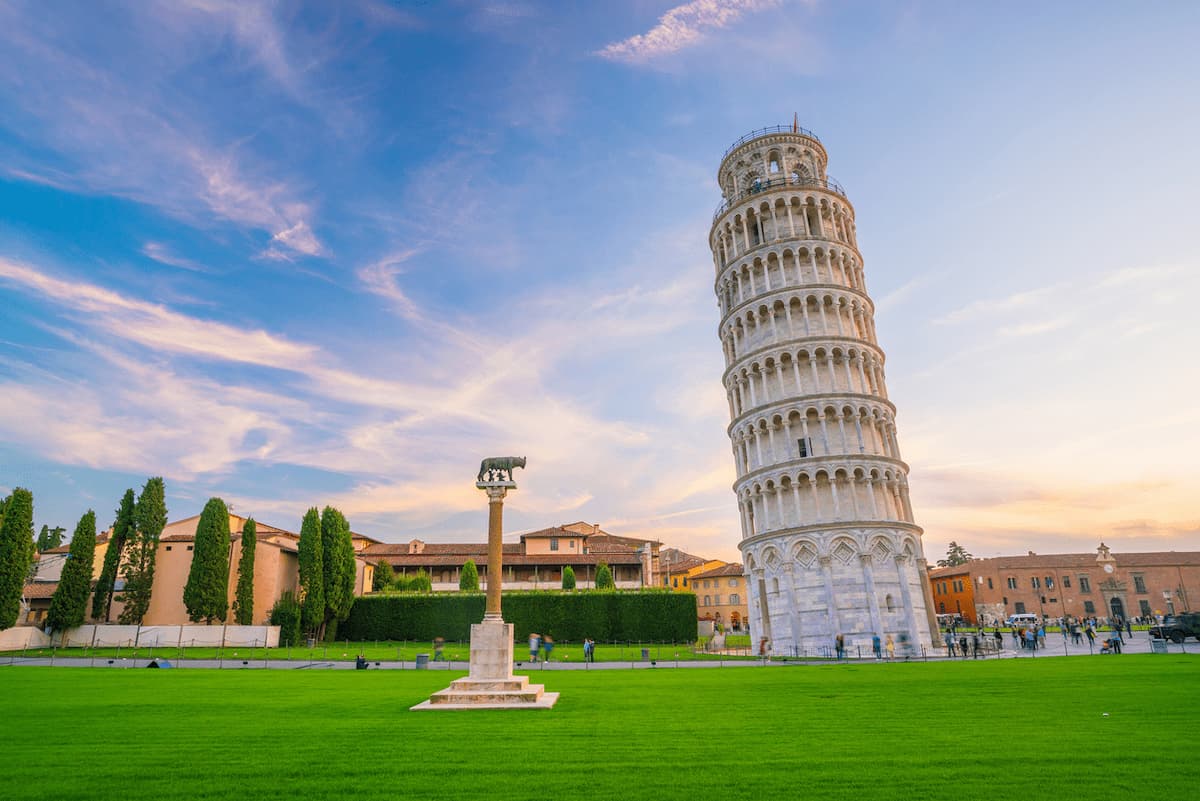 the famous Leaning Tower of Pisa